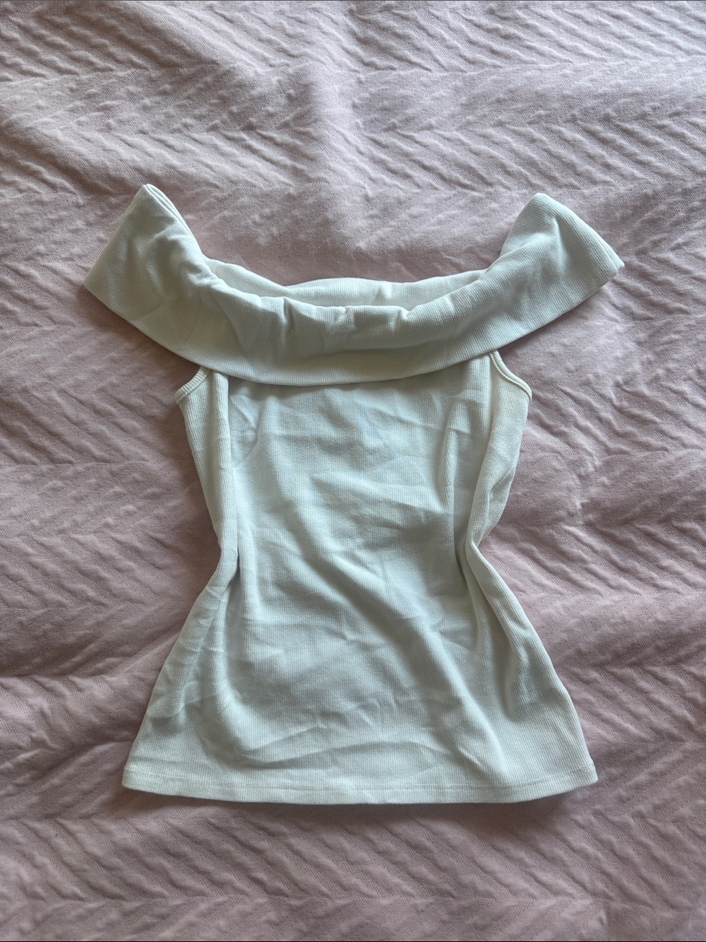 Merritt Charles Off-Shoulder Ribbed Camisole - Cream